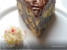 Торт с чернично-кокосовым муссом и шоколадом