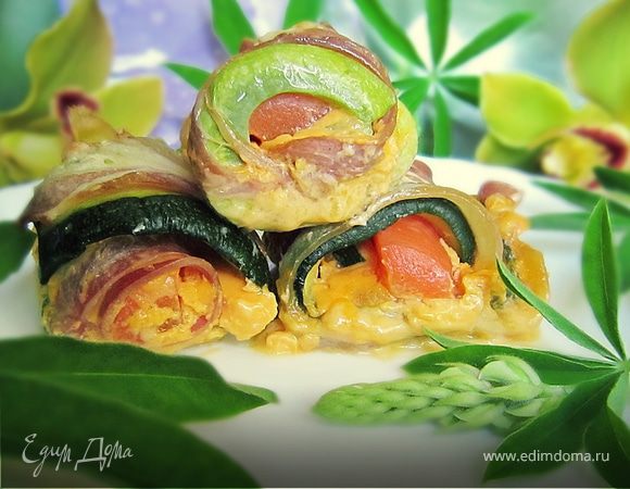 Закусочные рулетики из кабачков Закусочные рулетики из кабачков