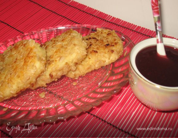 сырники с шоколадом в овсяной панировке сырники с шоколадом в овсяной панировке