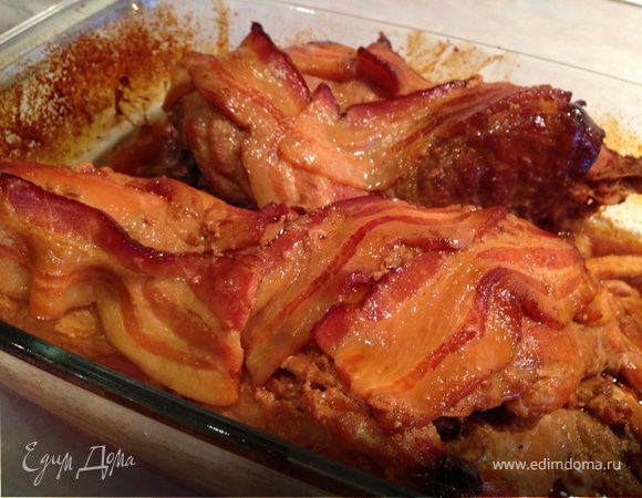 Кролик, запеченный в имбирно-медовом маринаде