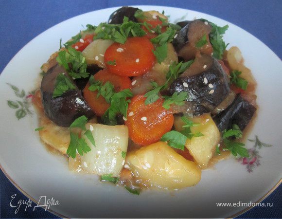 Овощи в медово-соевой карамели ("Новый урожай")