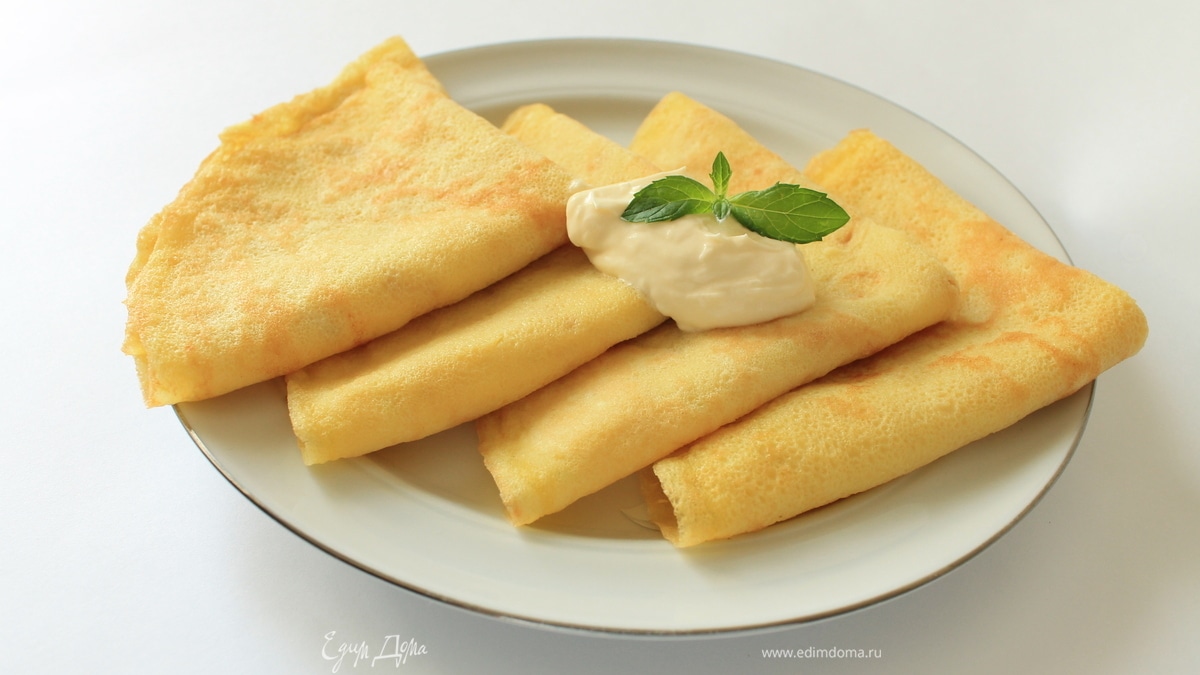 Тонкие кабачковые блинчики