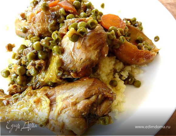 Куриные ножки с горохом и артишоками Куриные ножки с горохом и артишоками