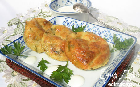 Рецепт Соленые сырники с зеленью, запеченные в духовке