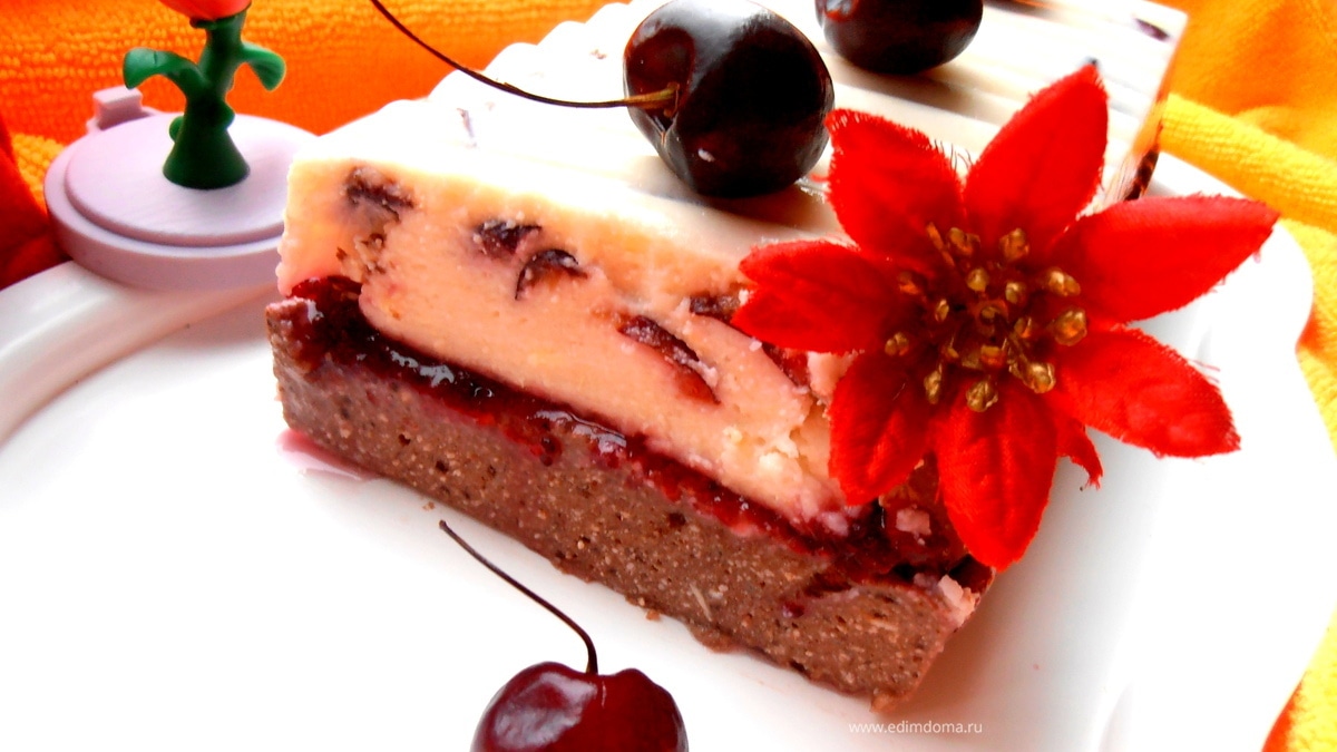 Двухслойное творожное желе