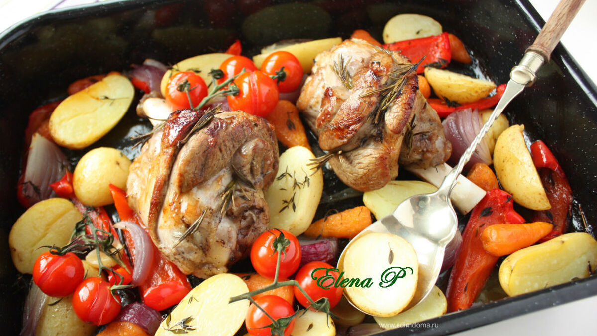 Голени барашка с овощами