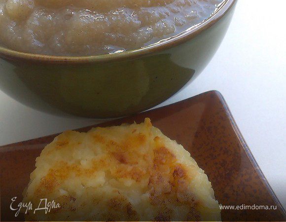 Саксонские творожники с яблочным муссом