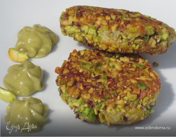 СЫРНИКИ В ОРЕХОВОЙ ПАНИРОВКЕ С ФИСТАШКОВЫМ КРЕМОМ СЫРНИКИ В ОРЕХОВОЙ ПАНИРОВКЕ С ФИСТАШКОВЫМ КРЕМОМ