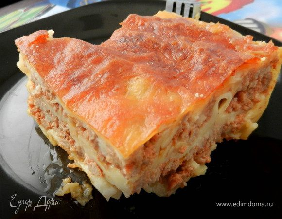 Быстрая мясная многослойная лазанья с творогом Быстрая мясная многослойная лазанья с творогом