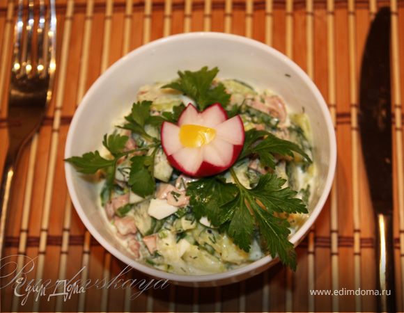 Необычный Салат с печенью трески 