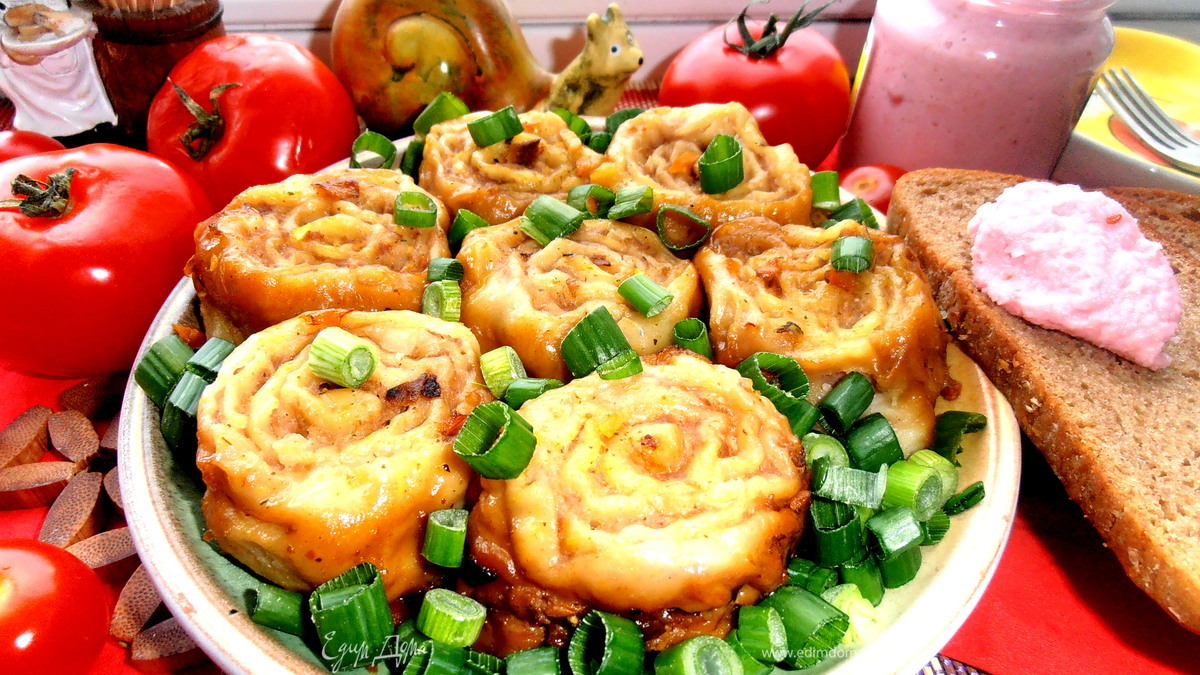 Ленивые пельмени на овощной подушке для Яны