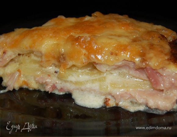 Гратен "Дофинуа" с ветчиной