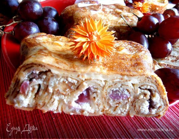 Блинный пирог с творогом для Татьяны 