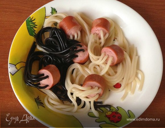 Макароны с сосисками "Осьминожки"