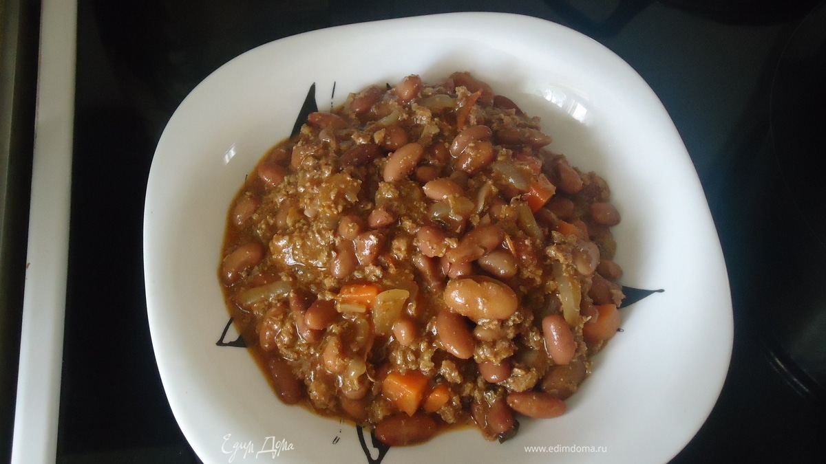 Тушеная фасоль