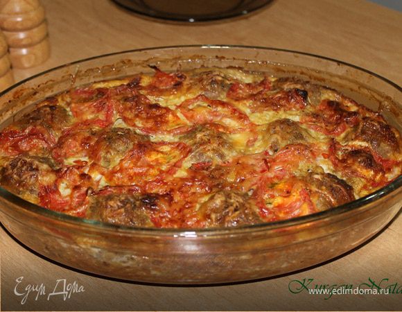 Запеканка из мясных шариков с капустой Запеканка из мясных шариков с капустой