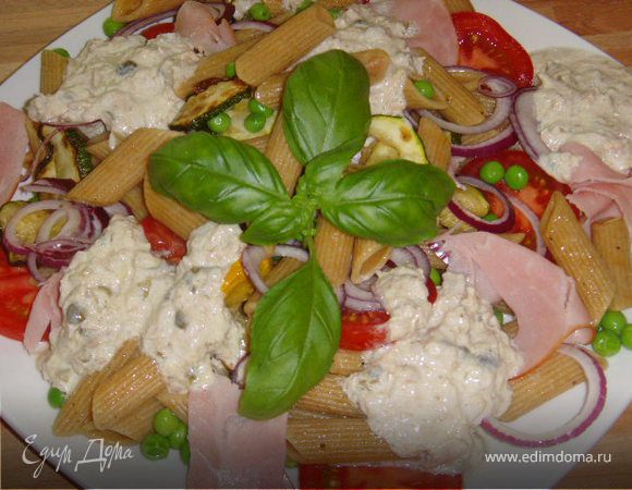 Паста-салат а-ля "вителло тоннато" Паста-салат а-ля "вителло тоннато"