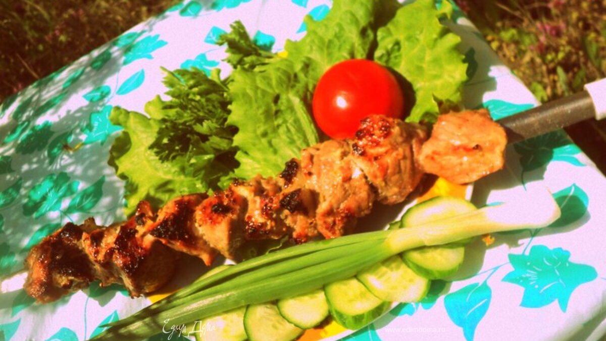 Шашлык в винно-горчичном маринаде