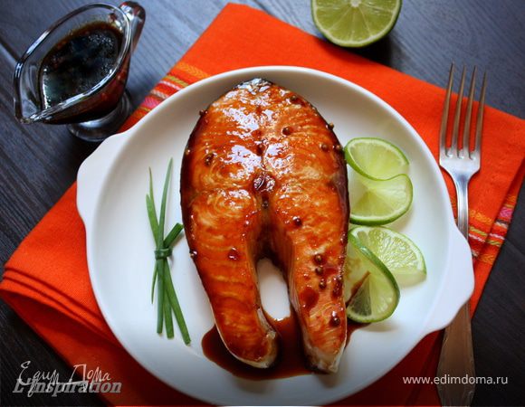 Семга в медово-пряной глазури Семга в медово-пряной глазури