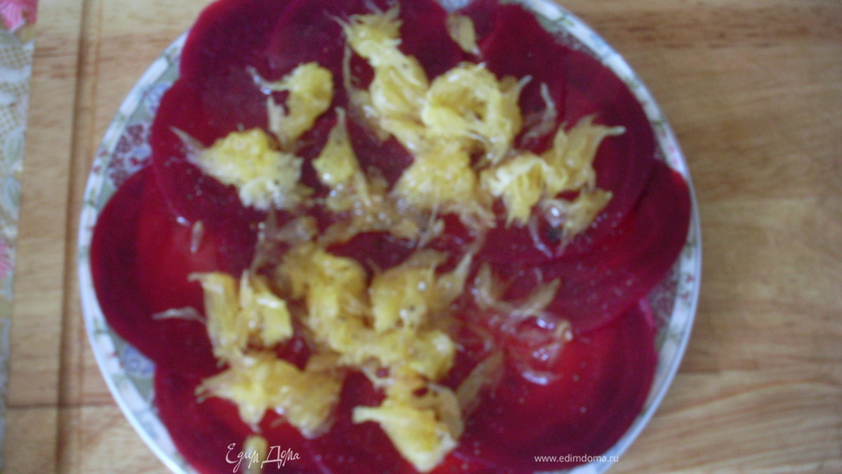 Салат из молодой свеклы с апельсинами