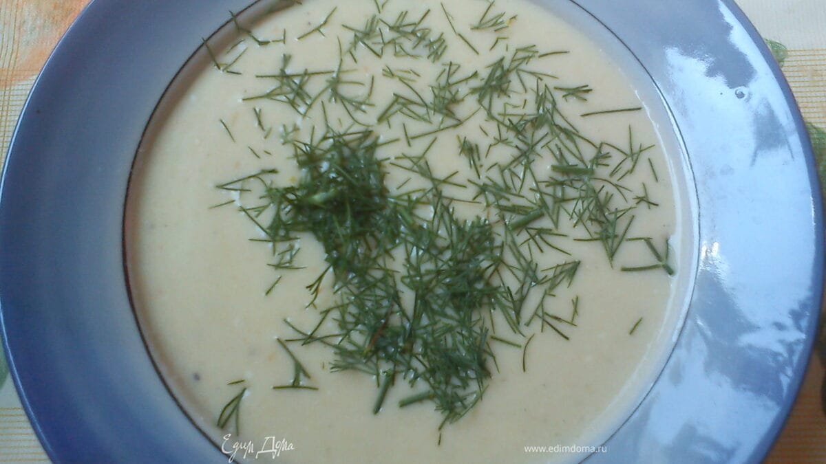 Овощной крем-суп с плавленным сырком