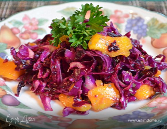 Салат с красной капустой и манго Салат с красной капустой и манго