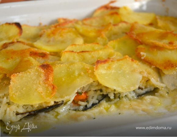 Фаршированные мидии, запеченные под картофельной корочкой (cozze riso e patate al forno)