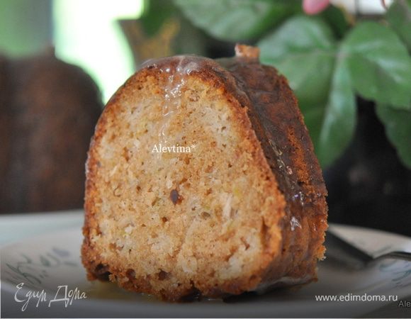 Яблочный кекс с глазурью Яблочный кекс с глазурью