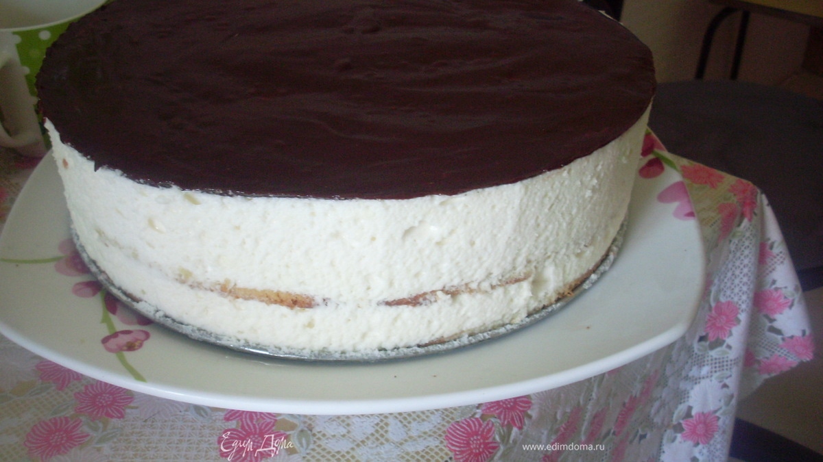 Торт "Птичье молоко домашний" (Очень большой и очень сливочный)
