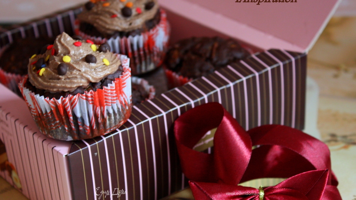 Шоколадные кексы с сюрпризом