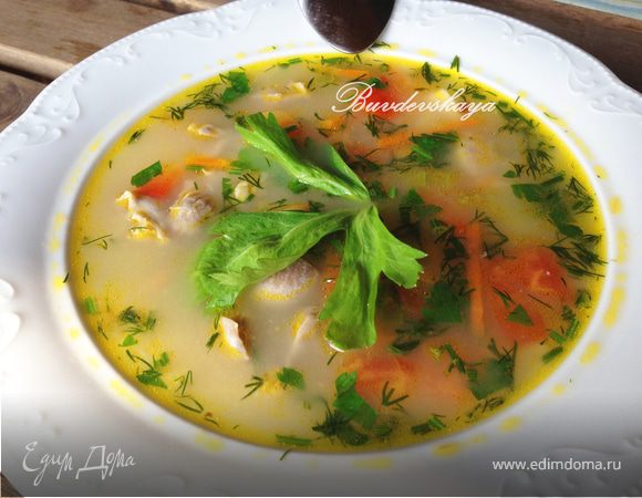 Суп из куриных желудочков с сыром Суп из куриных желудочков с сыром