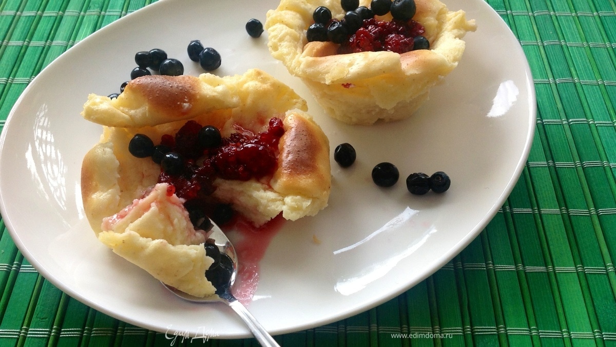 Нежный манный пудинг с маскарпоне 