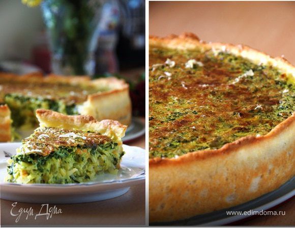 Шпинатно-капустный пирог с тмином