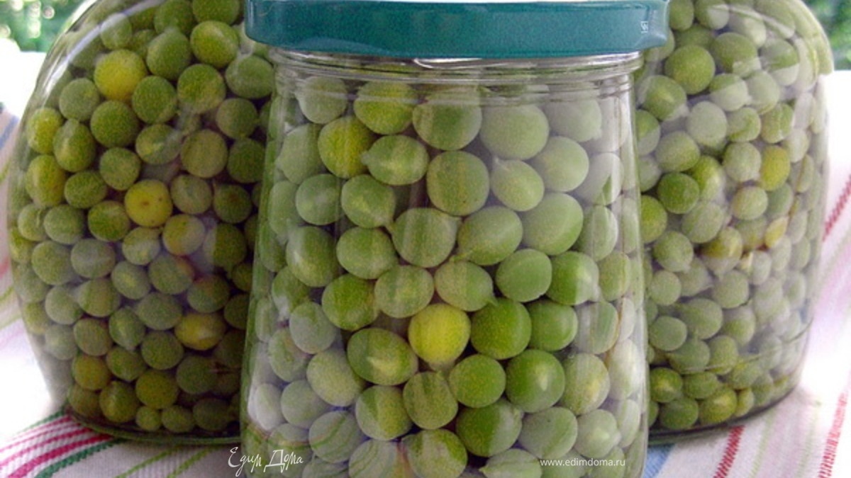 Консервированный зеленый горошек 