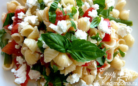 Рецепт Паста с помидорами и зеленой фасолью