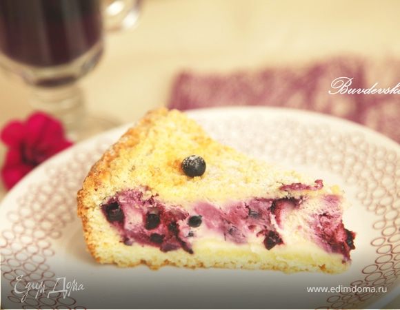 Чернично-творожный десерт со штрейзелем Чернично-творожный десерт со штрейзелем
