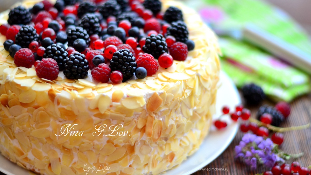 Торт летний "Лимонно-ягодный"