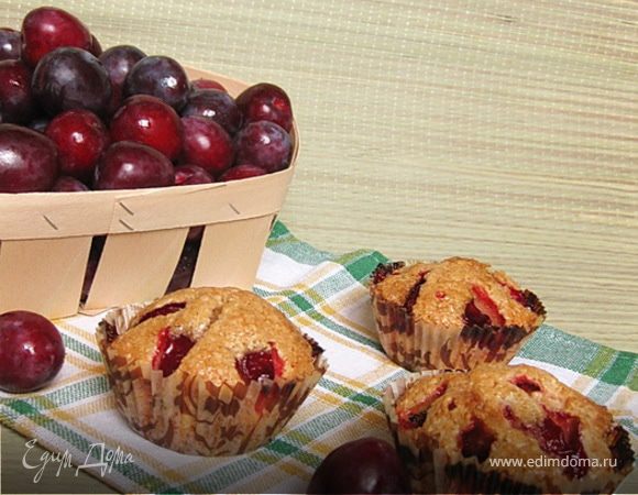 Белковые кексы на манке со сливами Белковые кексы на манке со сливами