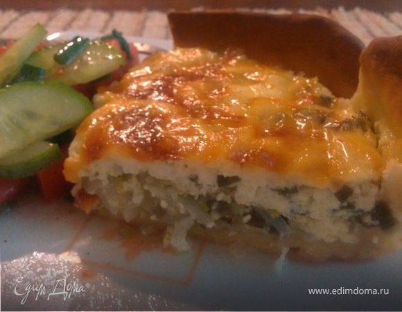 Открытый луковый пирог Открытый луковый пирог