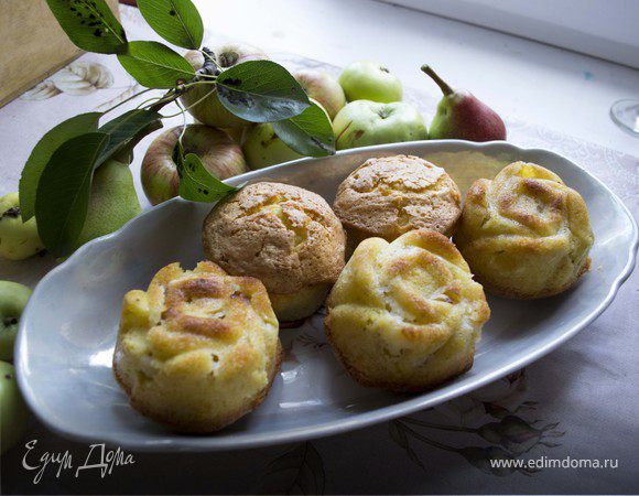 Кексы с яблоком и грушей Кексы с яблоком и грушей
