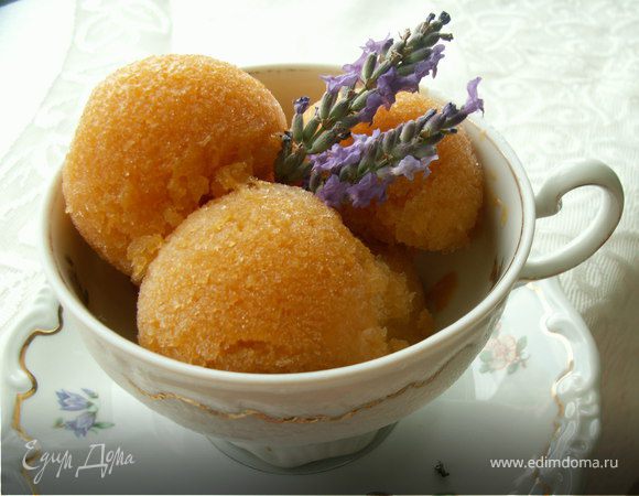 Персиковое сорбе с лавандой