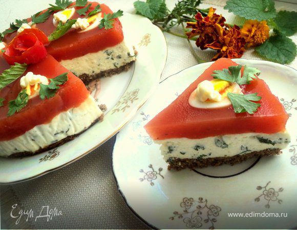 Закусочный сырно-томатный торт Закусочный сырно-томатный торт