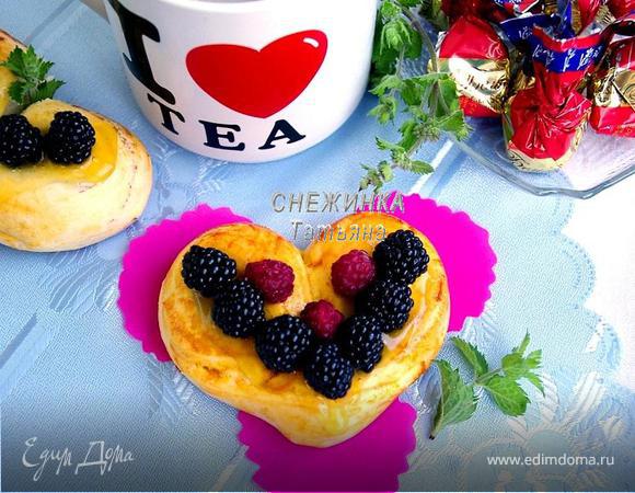 Булочки «Ягодно-апельсиновое сердце»