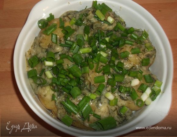 Картошка под укропным соусом