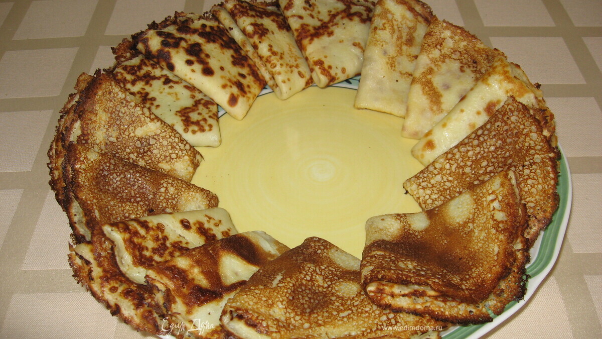 Мягкие и тонкие блинчики на молоке