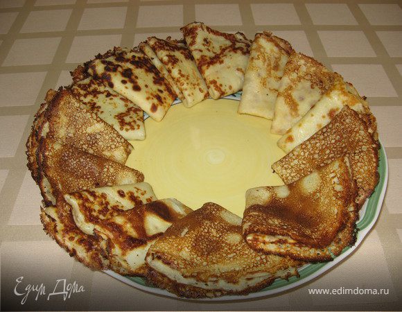 Мягкие и тонкие блинчики на молоке Мягкие и тонкие блинчики на молоке