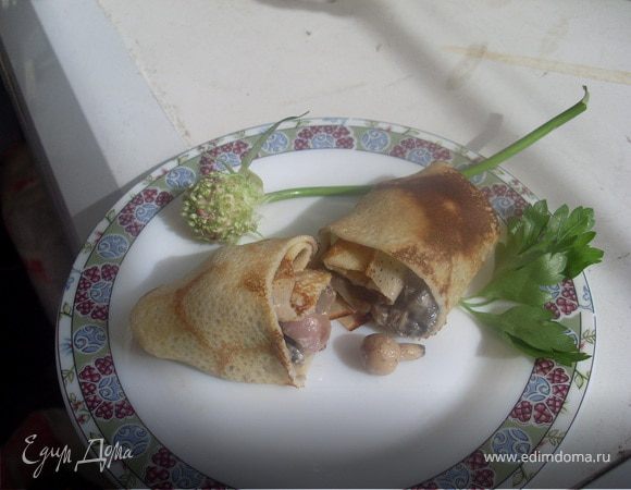 Блины с грибами Блины с грибами