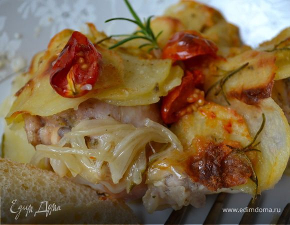 Курочка под картофельной корочкой 