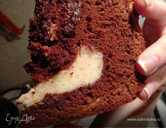 Шоколадный пирог с мягким творогом Шоколадный пирог с мягким творогом