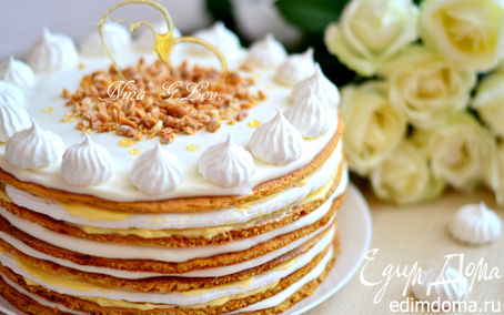 Рецепт Медовый торт "Полет шмеля" (на мед), или "Мое сладкое утро"